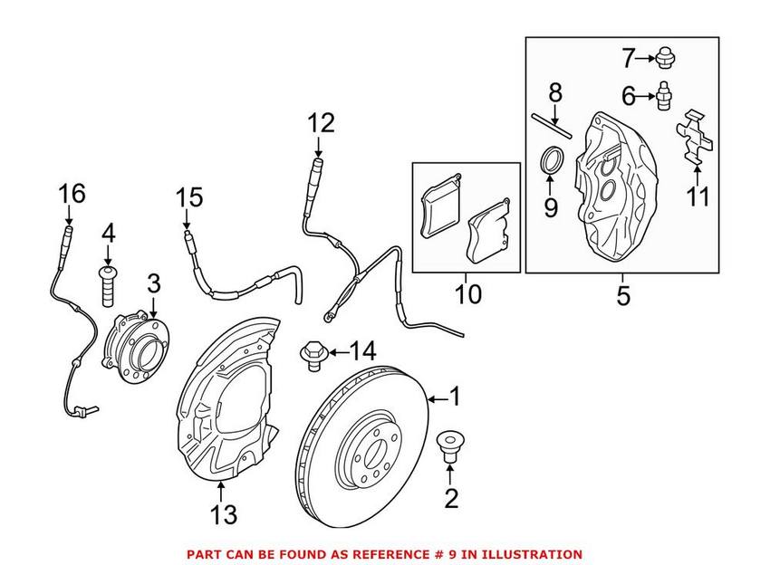 BMW Disc Brake Caliper Rebuild Kit - Rear 34216780515